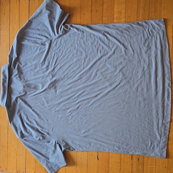 Lululemon, Metal Vent Tech Short Sleeve Polo, Slate Blue, EUC, Men's XXL - Picture 2 of 7